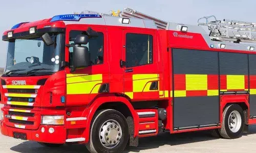 Hyderabad: Fire engines used for spraying in Kukatpally