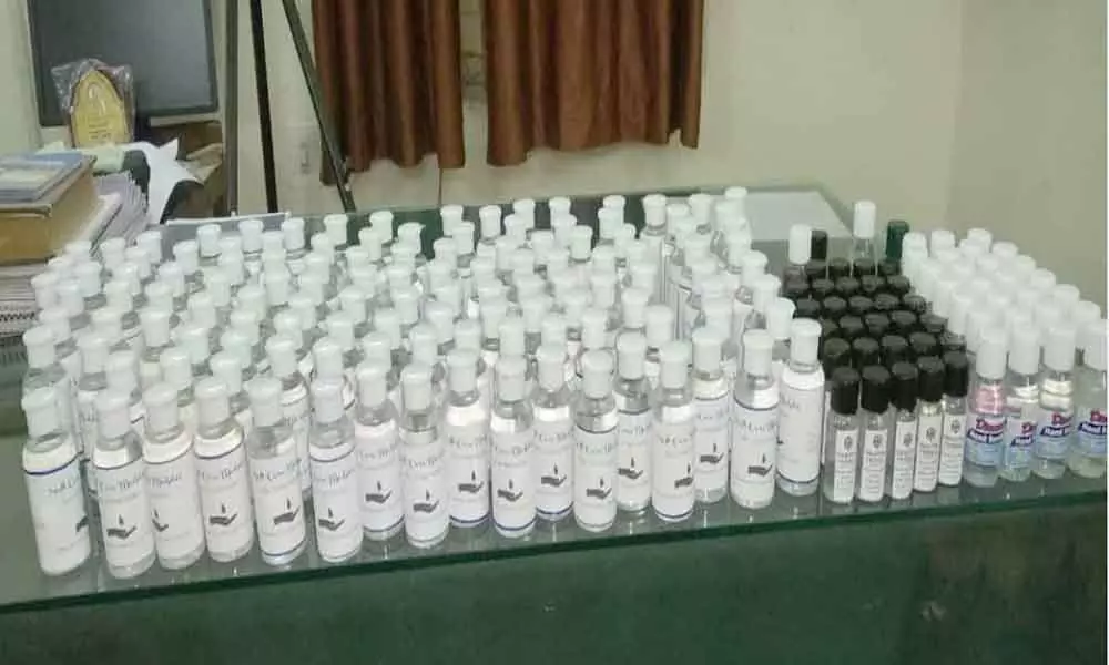 3 held for selling fake sanitizers in Hyderabad