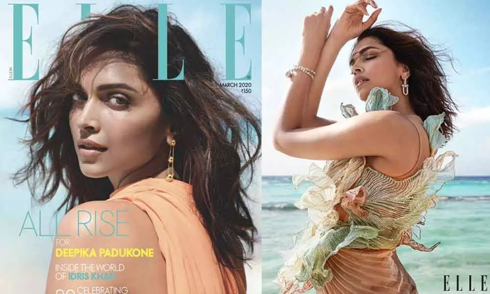 Deepika Padukones Killer Looks On Elles Magazine Cover Page