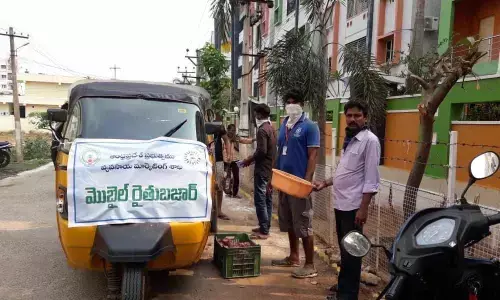 Mobile Rythu Bazaars launched in Vizianagaram city