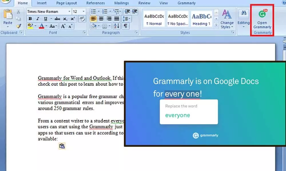 Grammarly Now Gets Integrated With Microsoft Word