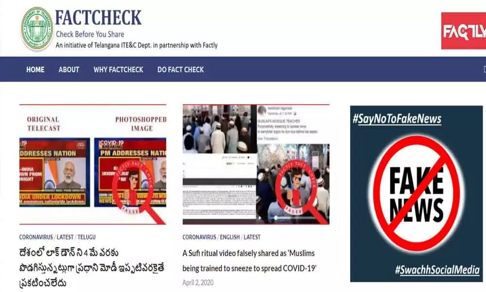 Telangana govt. launches website to fact check claims about coronavirus