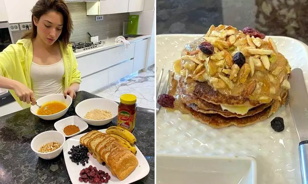 Yummy Pancakes Made By Milky Beauty Tamannah