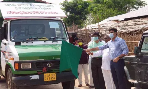 Vizianagaram: Mobile vegetable market flagged off