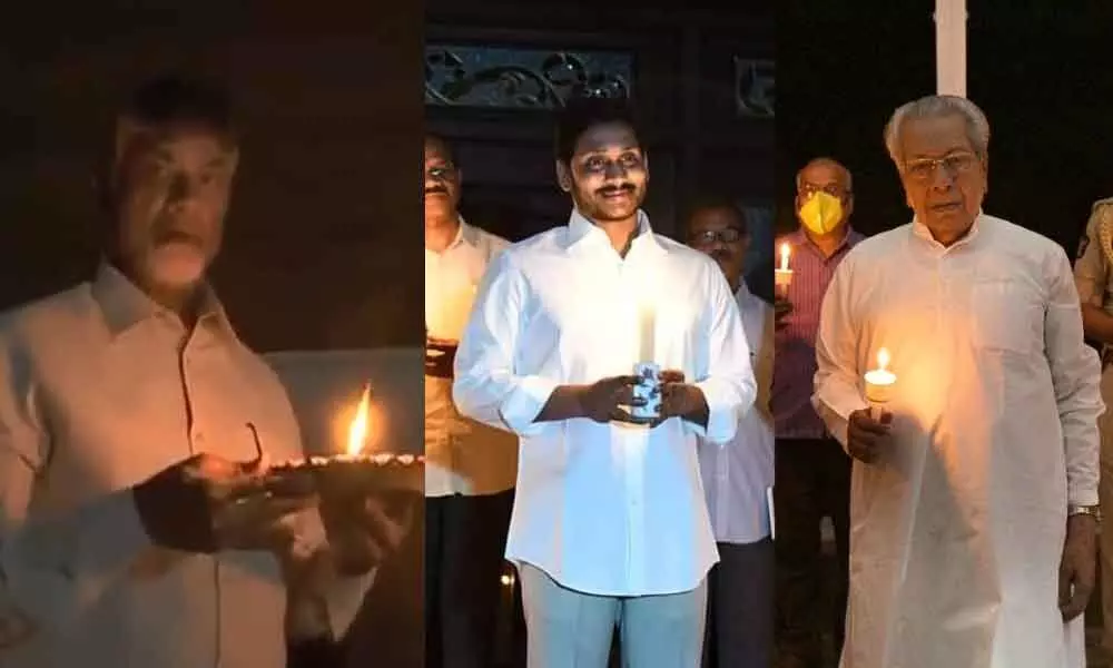 Andhra Pradesh: Governor, CM Jagan, Chandrababu Naidu light candle to express solidarity