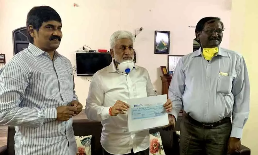 Visakhapatnam: Andhra University employees contribute a day pay