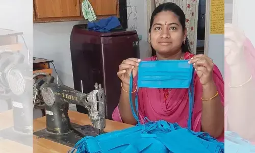 Stitch in time: Homemaker stitches 500 masks, distributes free at Khammam