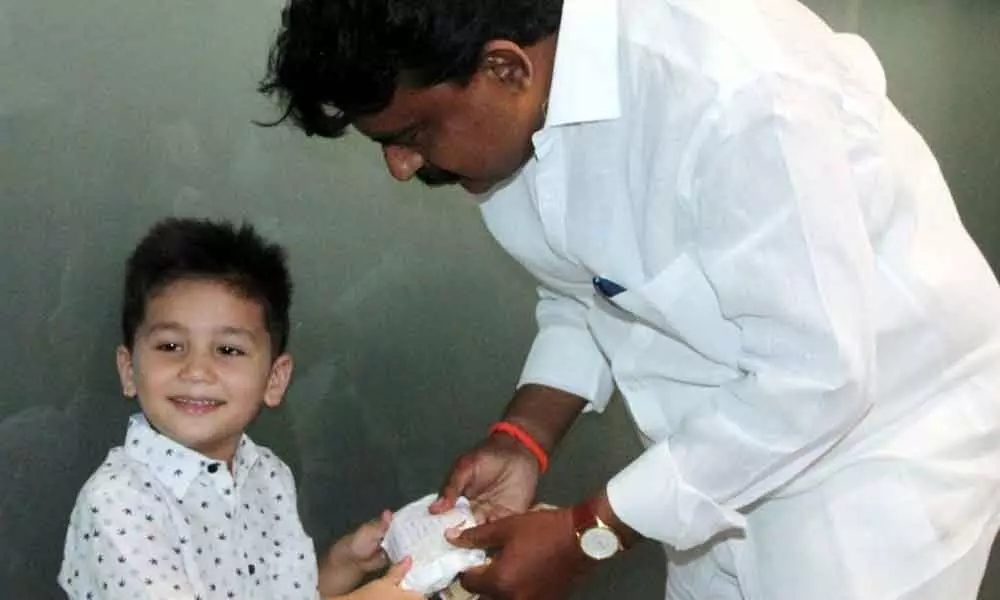 Vijayawada: Kid donates savings to fight coronavirus