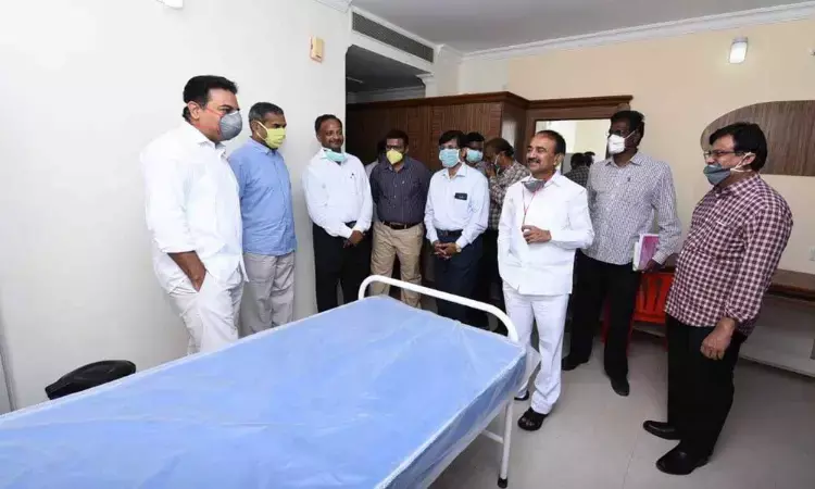 Ministers inspect new Coronavirus Hospital at Gachibowli