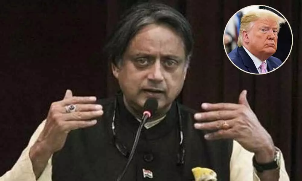 Tharoor slams threatening Trump