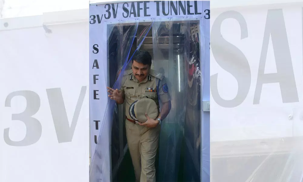 Hyderabad: Rachakonda Police Commissionerate office gets disinfectant tunnel