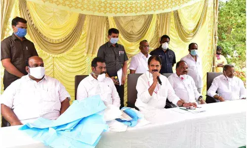 Guntur: Minister Mopidevi Venkata Ramana Rao seeks peoples cooperation to curb Covid-19