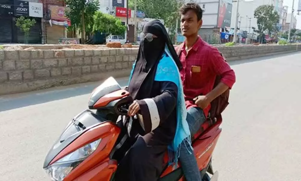 Telangana woman rides for 1,400 km on scooty to bring back her son home