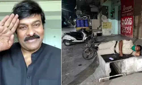 Tollywood  Megastar Chiranjeevi Salutes Police Officials For Their Commendable Work