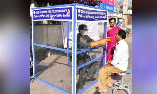 Vijayawada: Novel swab collection booth for coronavirus