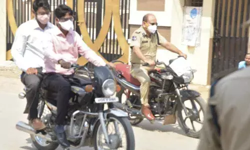 Nizamabad: Collector C Narayana Reddy tours the city on bike
