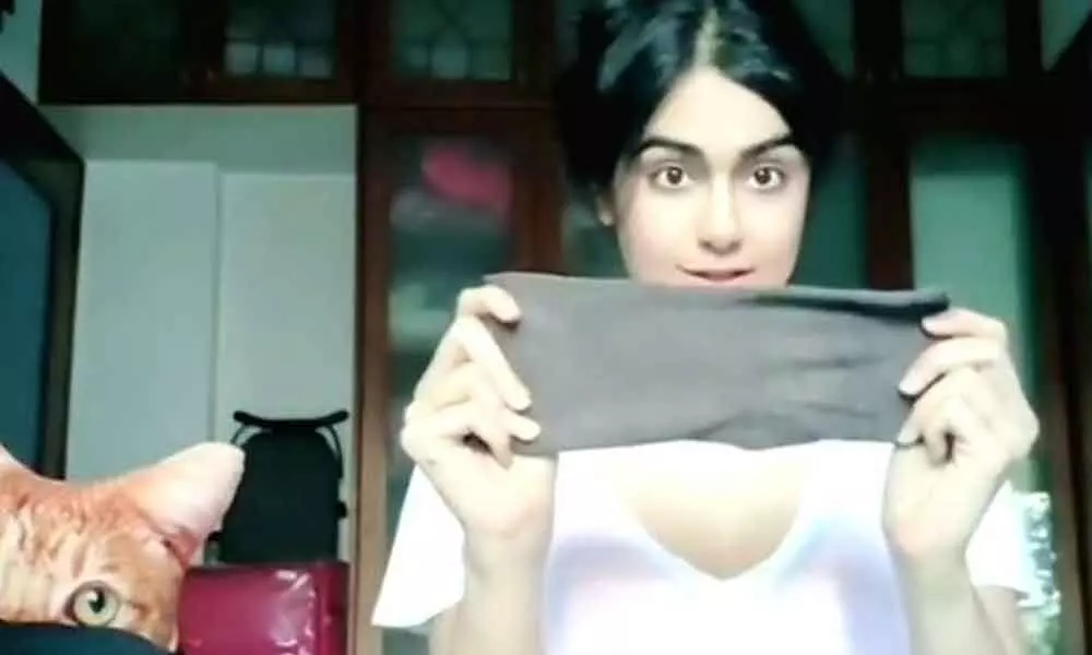 Adah Sharma gives tutorial on how to make masks at home