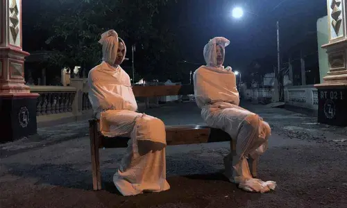 Ghosts patrol Indonesians streets