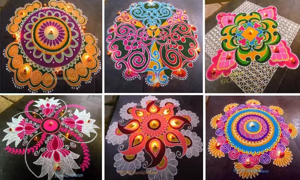 Vishu 2020 Here Are A Few Beautiful Rangoli Designs Which Add Colour To Your Festival,Creative Clipart Flower Design Black And White