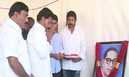 CM YS Jagan pays tribute to Babasaheb Dr Br Ambedkar on his birth anniversary