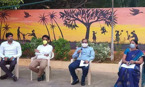 Vijayawada: Collector A Md Imtiaz conducted Review meeting by maintaining social distance