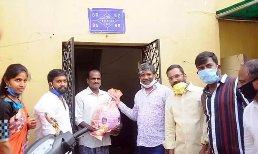 Telangana Deputy Speaker Padmarao Goud visited Charity at doorsteps