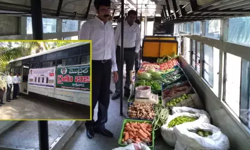 APSRTC buses converted into Rythu Bazars