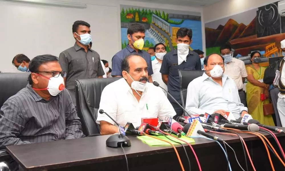 Minister Balineni Srinivasa Reddy pats officials for efforts in curbing spread of Covid-19 at Ongole