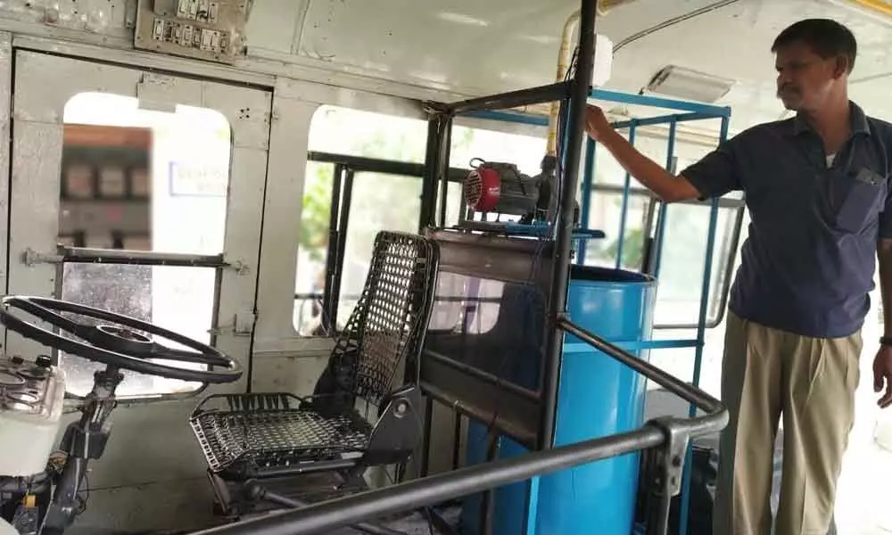 Hyderabad: TSRTC makes unique mobile sanitising bus