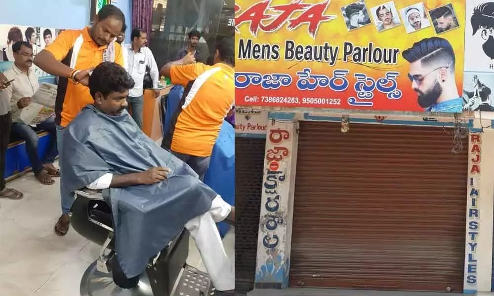 Karimnagar: With no hair to cut, barbers going through miserable time