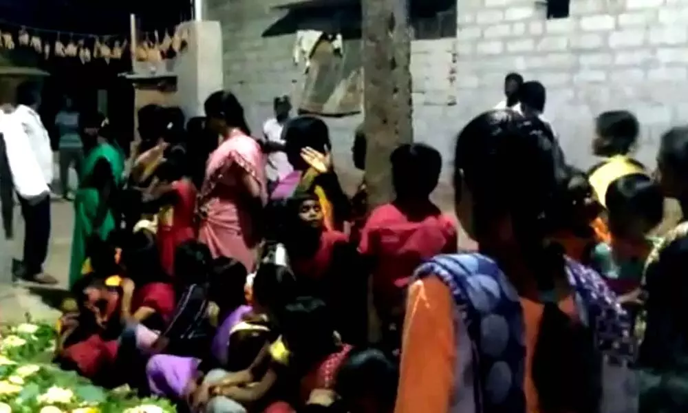 Villagers flock to temple breaking lockdown rules in Chittoor district