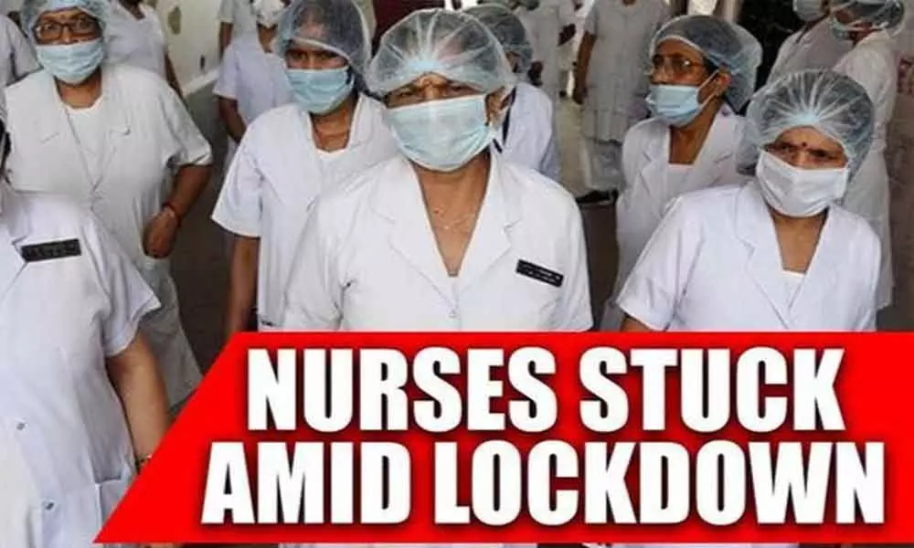 Nurses stuck at Delhi-UP-Haryana border