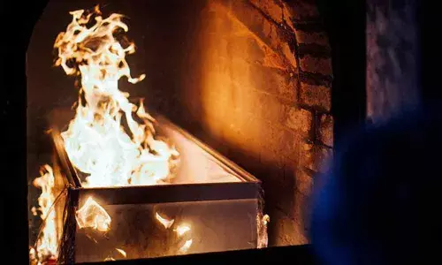 Symbolic cremation in Uttar Pradesh