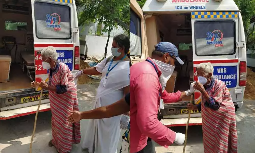 With the intervention of The Hans India,  municipal officials rescue a homeless elderly woman in Tirupati