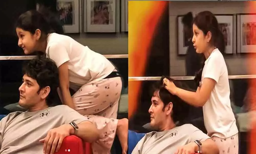 Sitara gives head-massage to Mahesh Babu; shares her experience