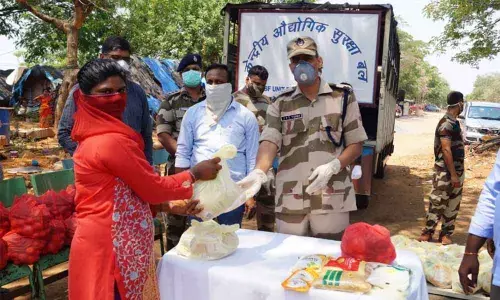 CISF distributes grocery items in Hyderabad