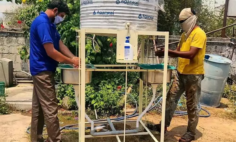 Hyderabad: Hands-free disinfectant dispensers enter markets