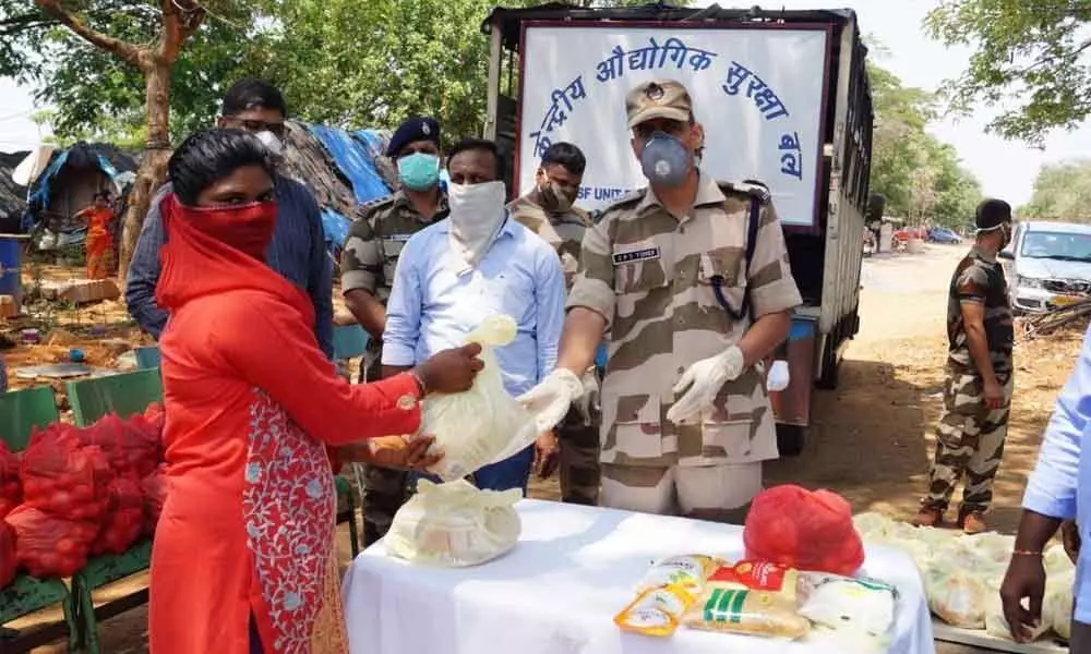 CISF distributes grocery items in Hyderabad