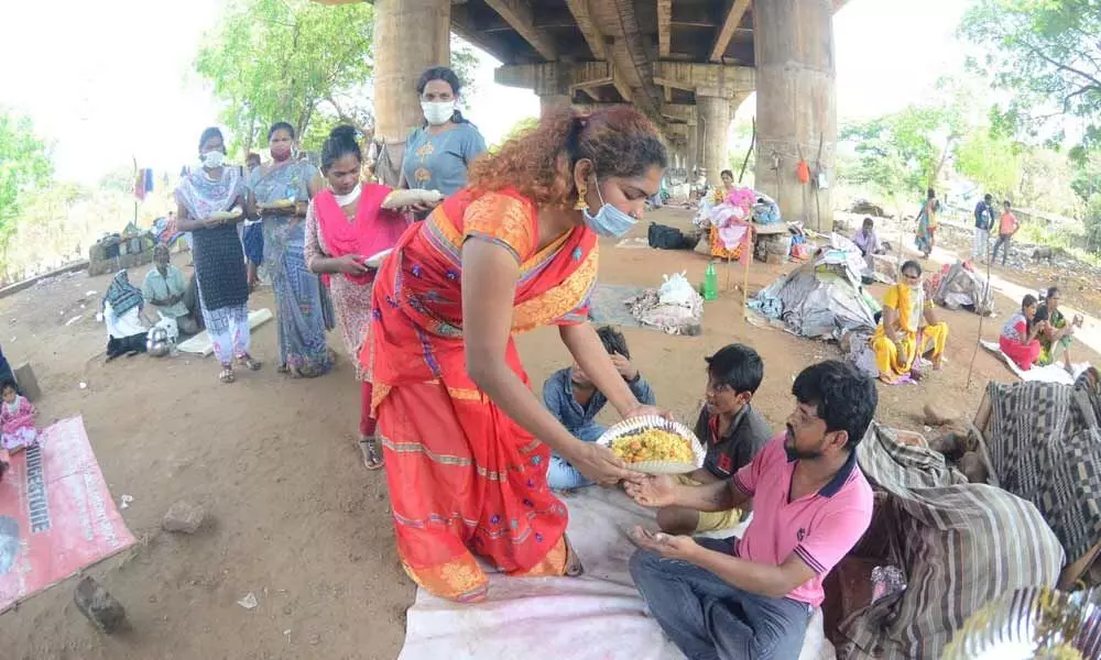 Visakhapatnam: A large-hearted transgender spends savings to serve poor
