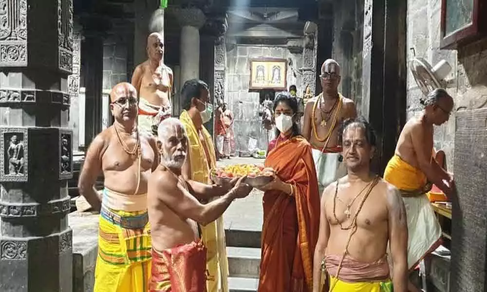 Chandanotsavam begins on a grand note sans devotees at Simhachalam temple in Visakhapatnam
