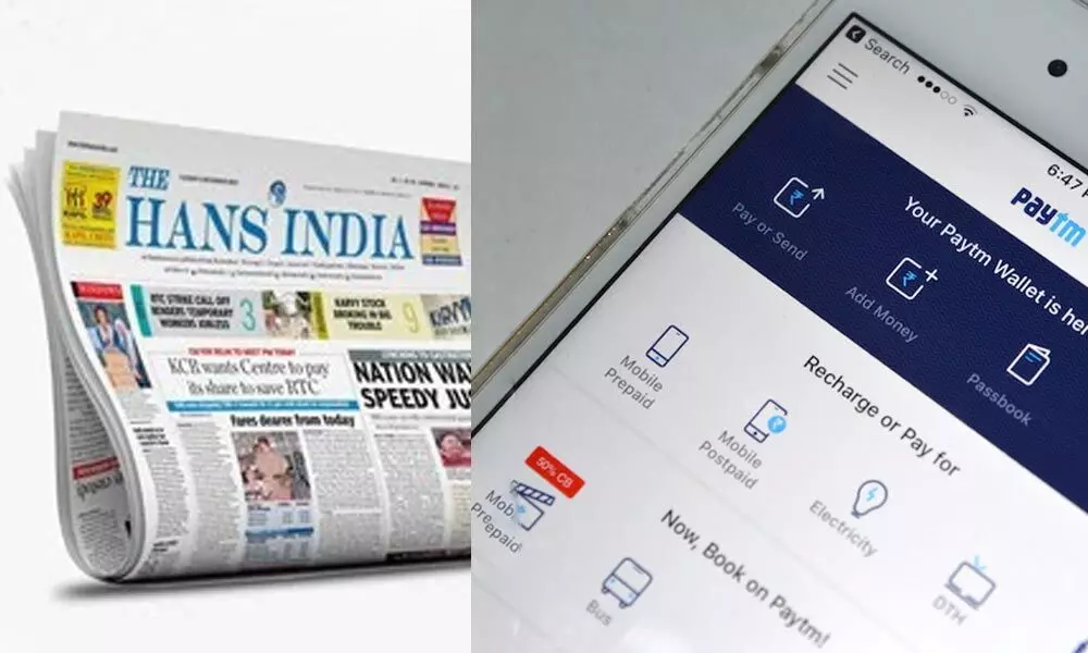 Now you can read The Hans India on Paytm app as well
