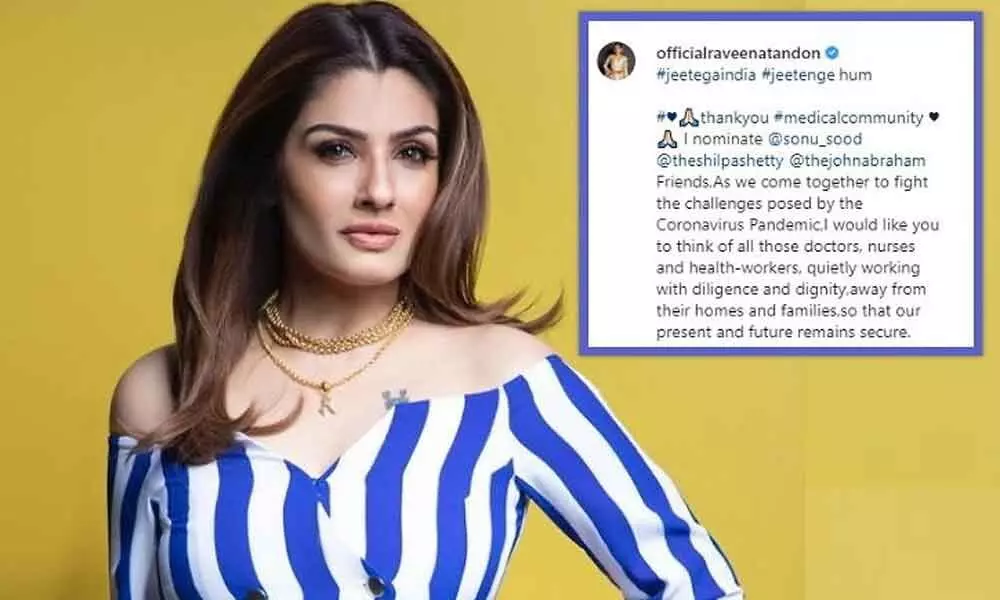 Covid-19: Raveena Tandons Thank You Campaign Inspires Many