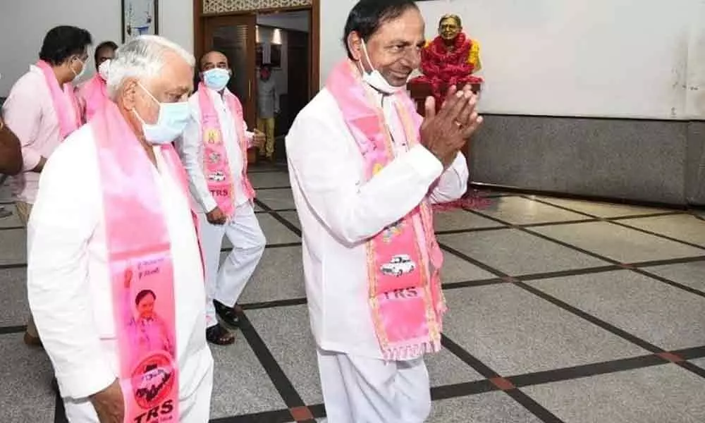 Hyderabad: TRS leaders go down memory lane on partys Formation Day