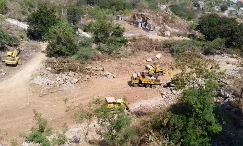 GHMC chops down a lush HUDA park for road