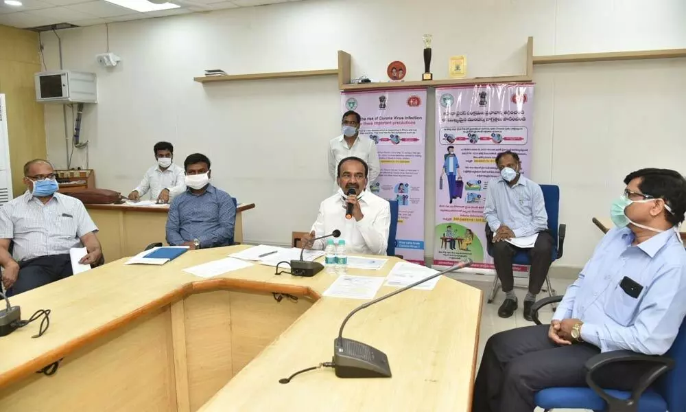 Hyderabad: Only around 10 positive patients at Gandhi hospital as per fresh ICMR advisory said Minister Eatala Rajender