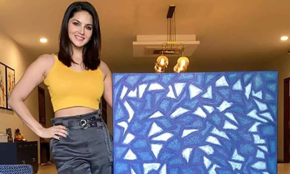 Lock Down Art: Sunny Leone Completes Her Broken Glass Art During The Quarantine Period