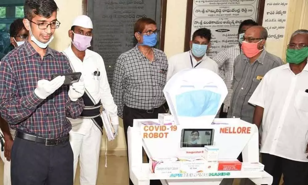 Robot services introduced at Nellore Covid hospital