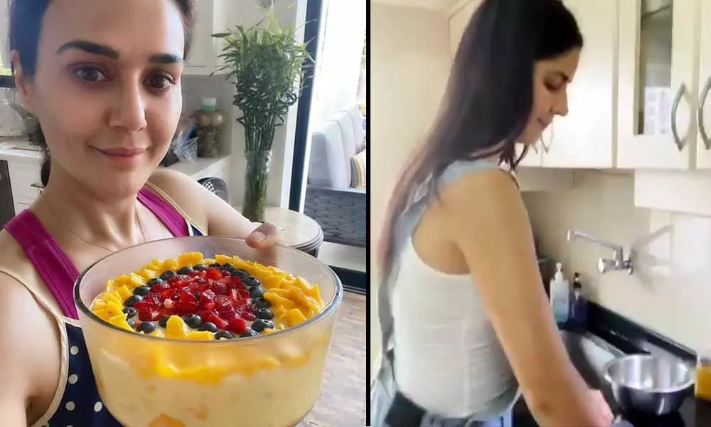Bollywood Divas Preity Zinta And Katrina Kaif Brush Up Their Culinary Skills