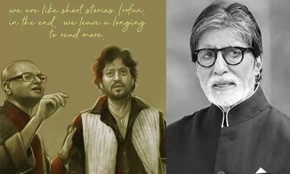 Amitabh Bachchan Shares A Beautiful Sketch Of Irrfan Khan