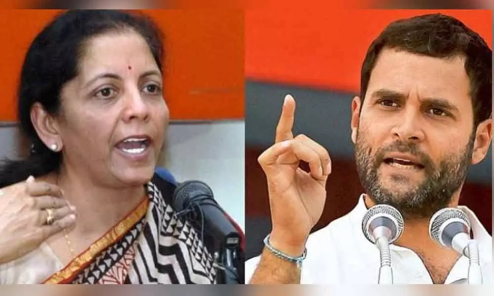 Dont twist facts, Congress hits back at Sitharaman